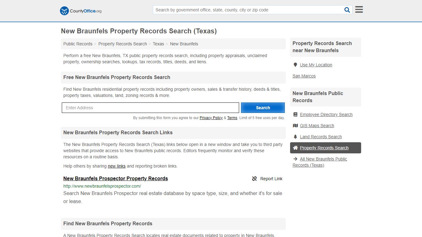 New Braunfels Property Records Search (Texas) - County Office